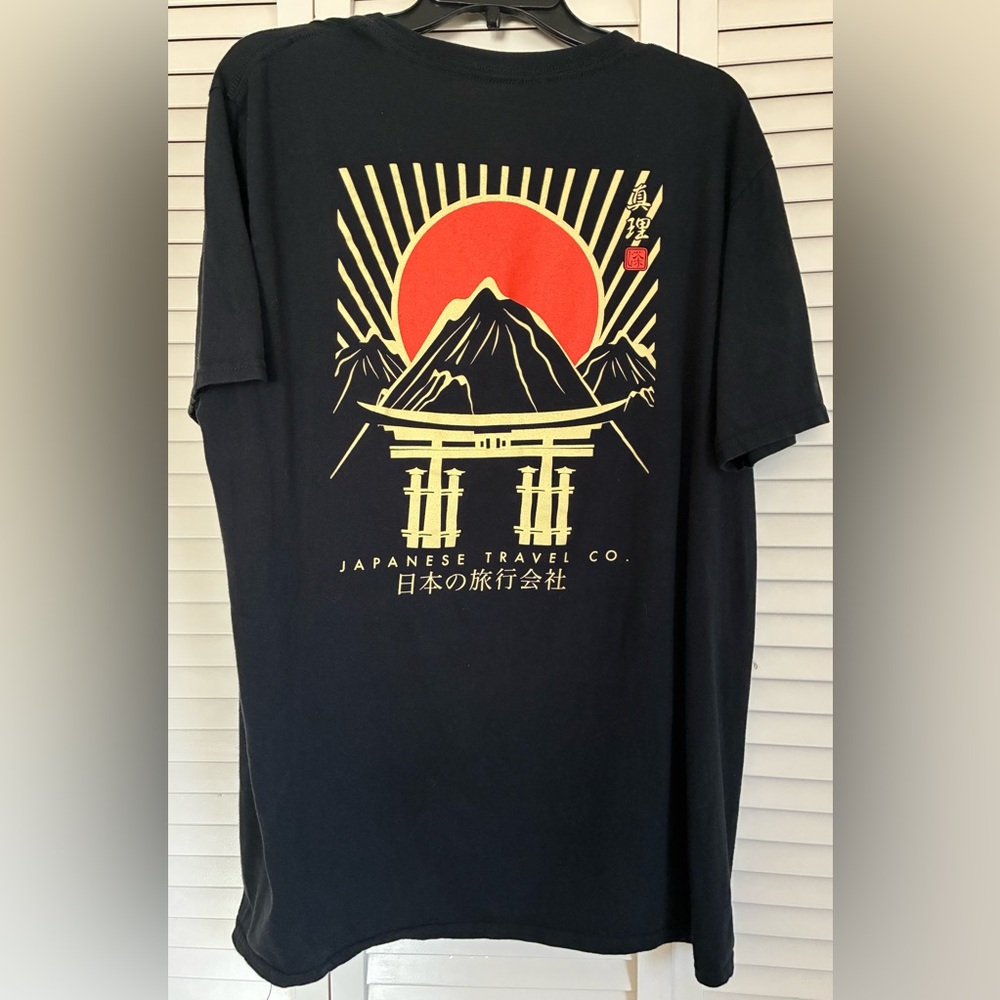Vintage LCM Japanese Travel Co. Black Graphic Tee (L) Men’s